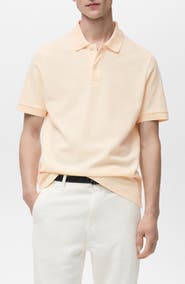 MANGO Regular Fit Cotton Pique Knit Polo