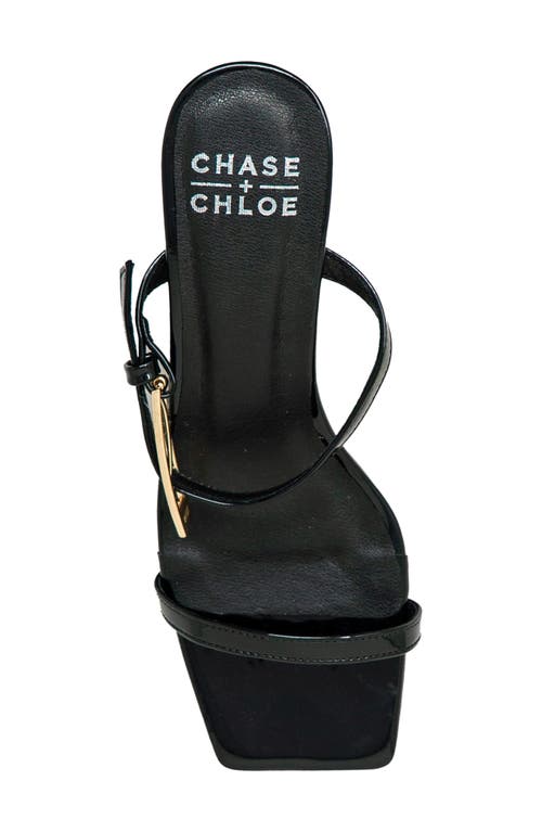 Chase & Chloe Chase And Chloe Nine Buckle Sandal In Black