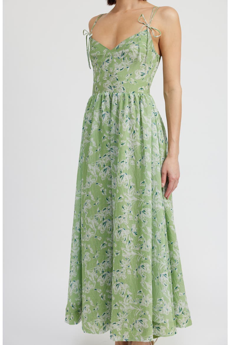 Laguna Floral Maxi Sundress, Alternate, color, LIGHT GREEN TEAL