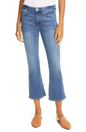 Frame Le Pixie Italien Straight Denim In Pure Blue In Poe