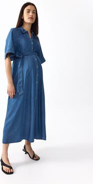 H&M Mama tie-belt denim dress