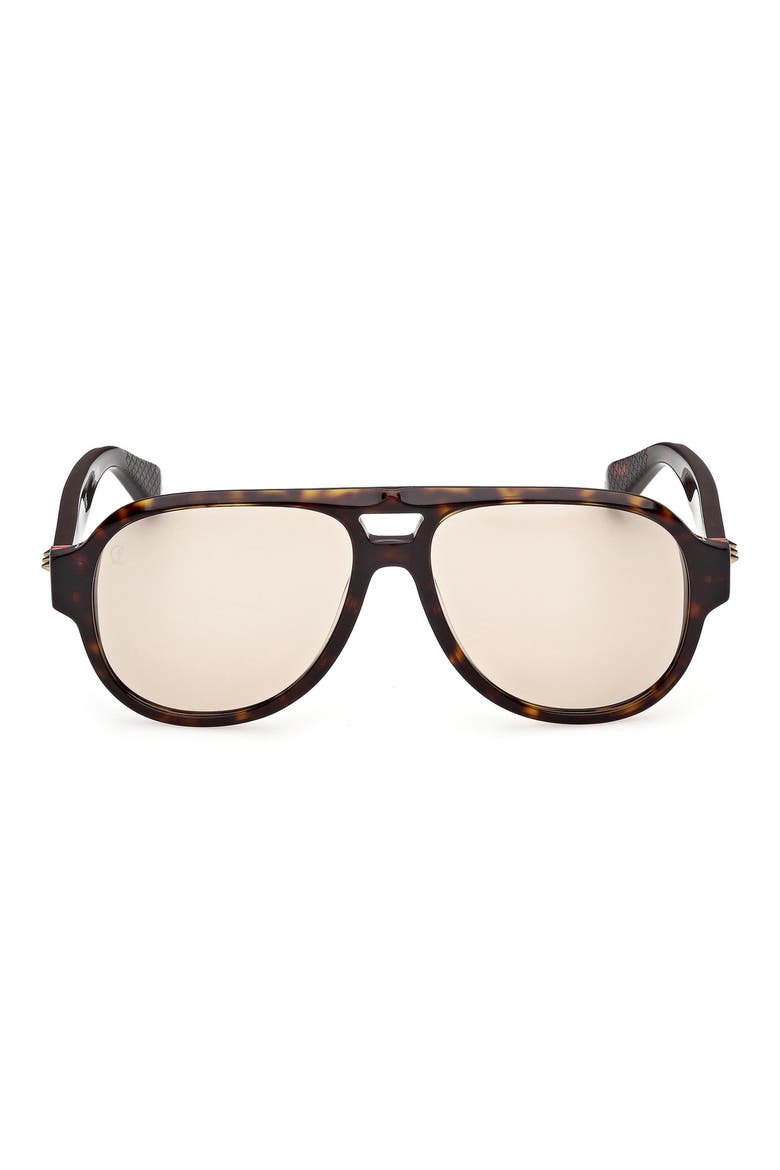 58mm Pilot Sunglasses, Main, color, DARK HAVANA / SAND
