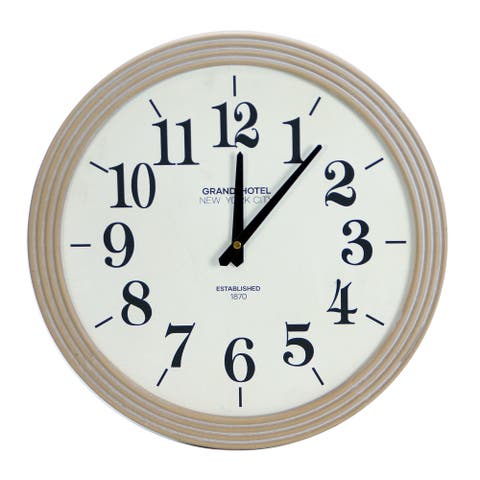 Wood 16 in. Wall Clock