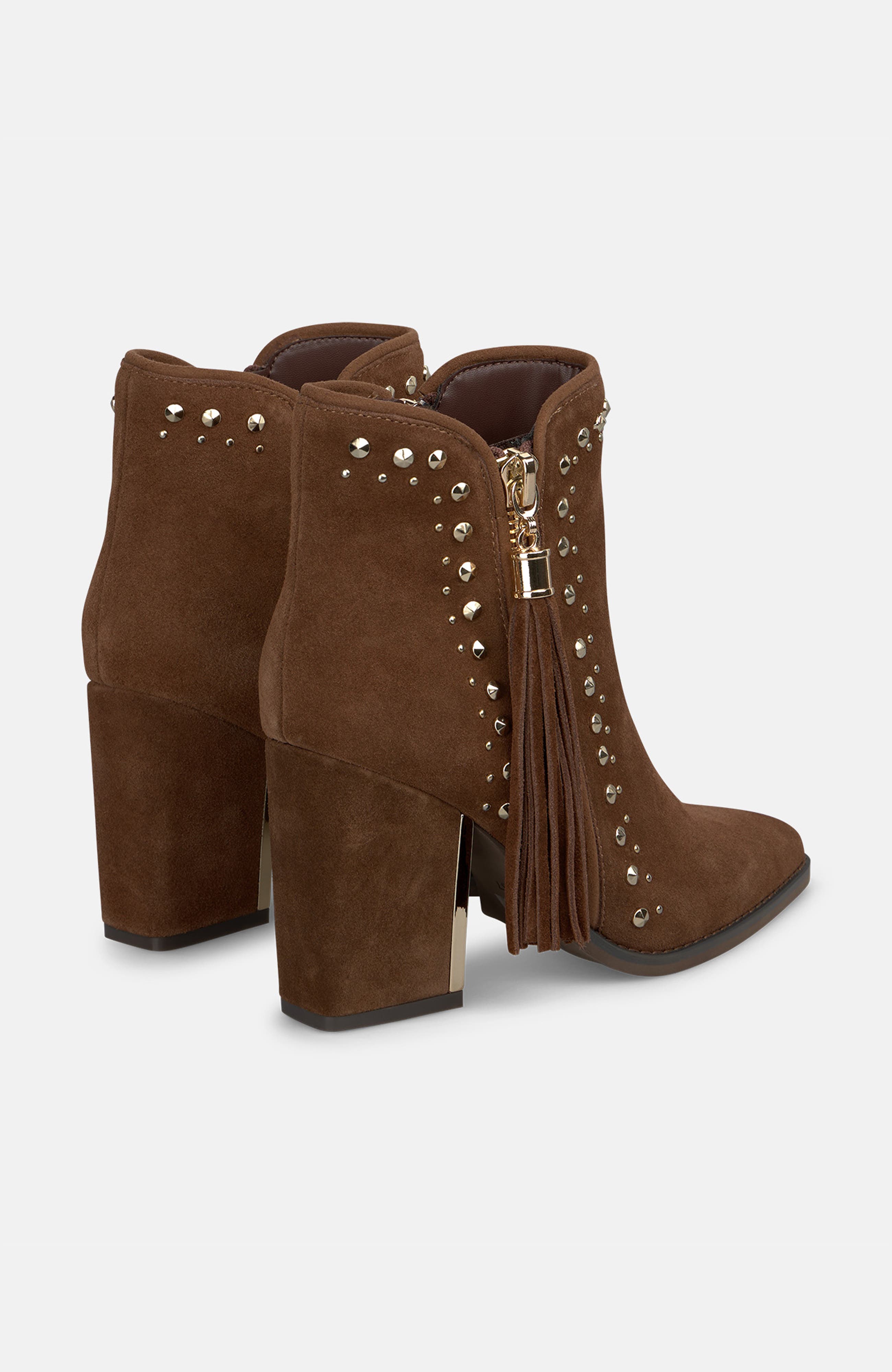 Tassel Heel Ankle Boot, Alternate, color, Camel