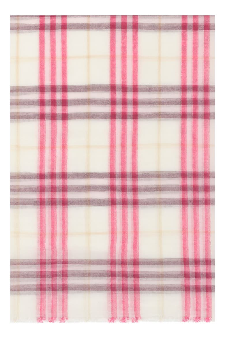 Check Cotton Sarong, Alternate, color, Aubergine purple
