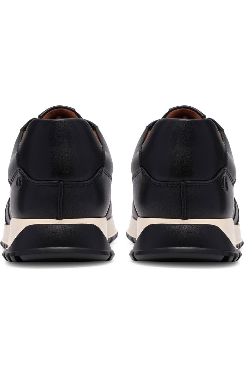 Clarks<sup>®</sup> Radwell Lace-Up Leather Sneaker, Alternate, color, Black Leather