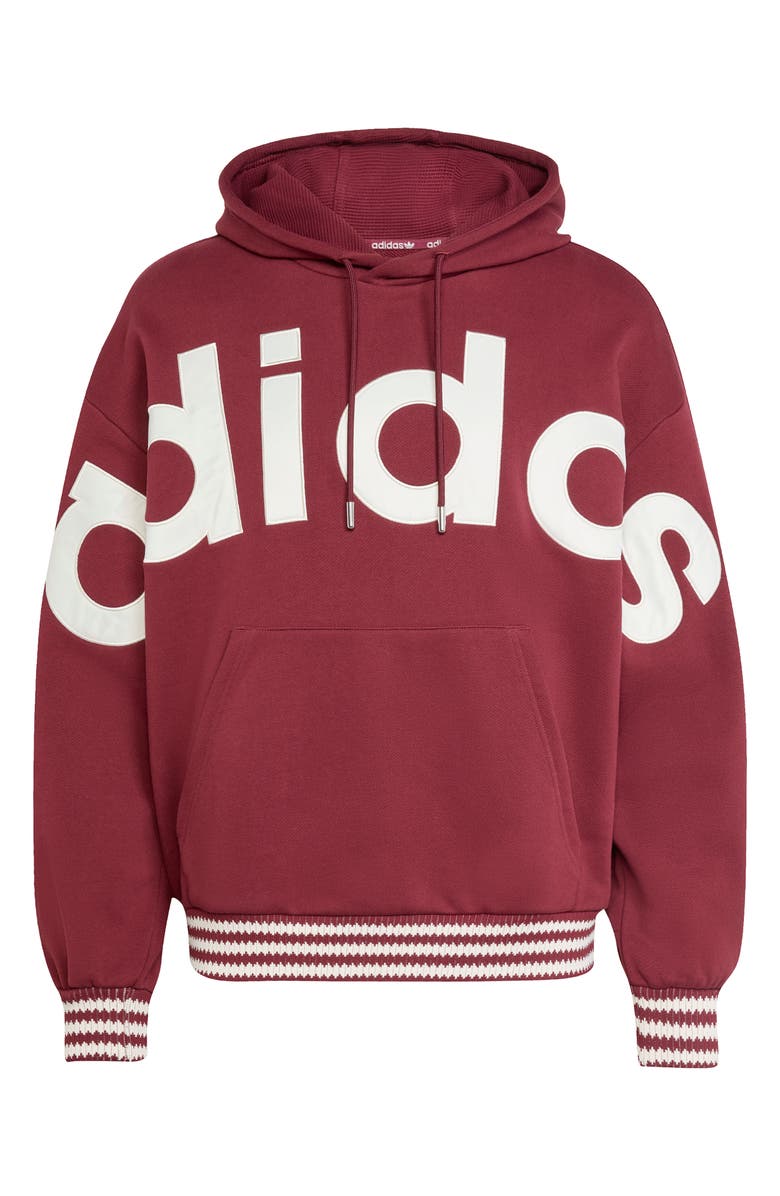adidas Oversize Logo Hoodie, Alternate, color, Shadow Red