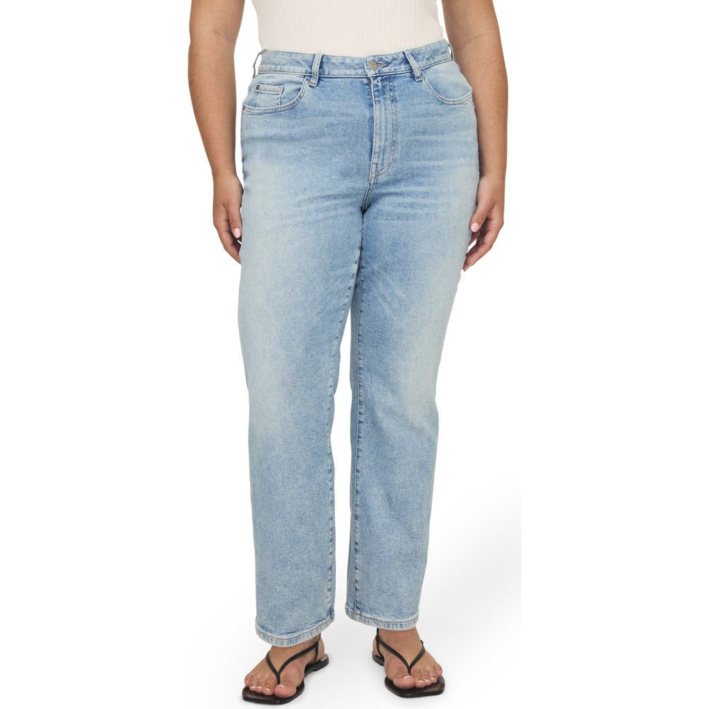 Warp & Weft Warp+weft Ase High Waist Straight Leg Jeans In Outta Sight
