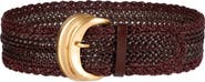 Sam Edelman Woven Leather & Raffia Wide Belt