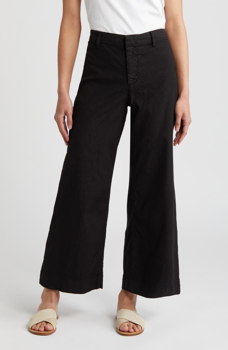 Frank & Eileen Wexford Wide Leg Pants, Main, color, Black