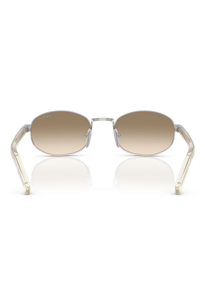 52mm Oval Sunglasses, Alternate, color, METALLIC SILVER