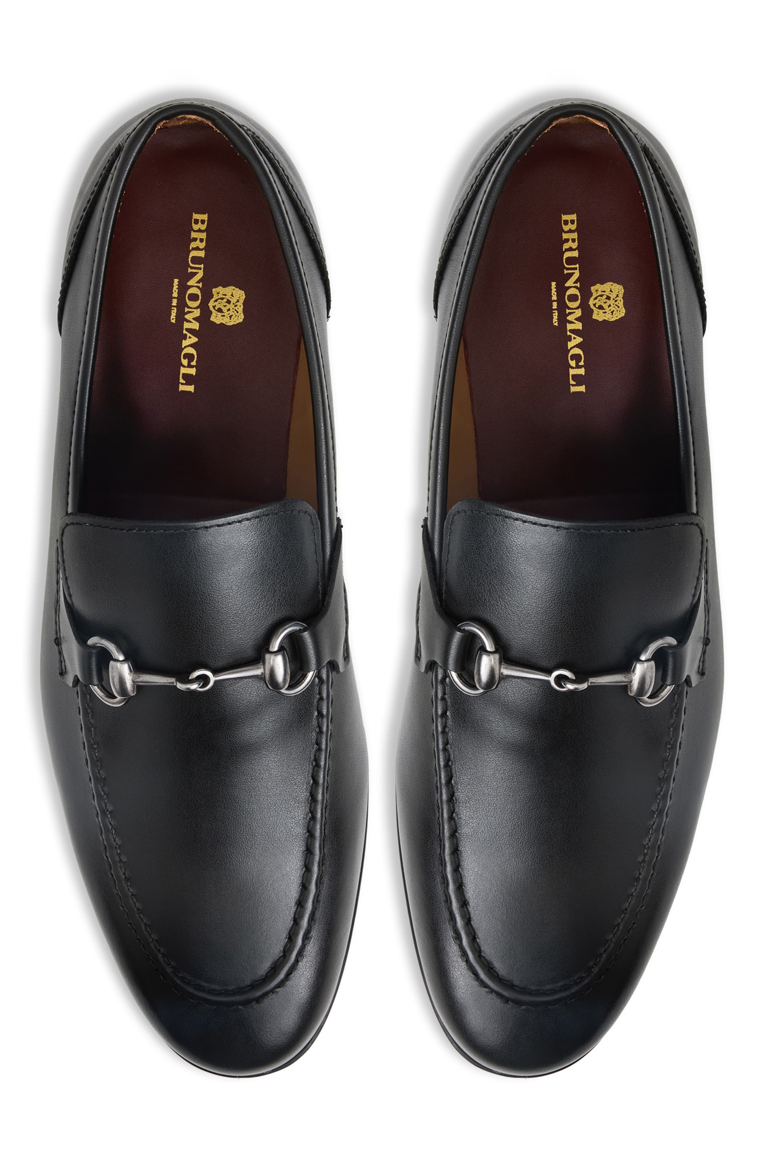 Bruno Magli Ferraro Bit Loafer, Alternate, color, Black/ Silver