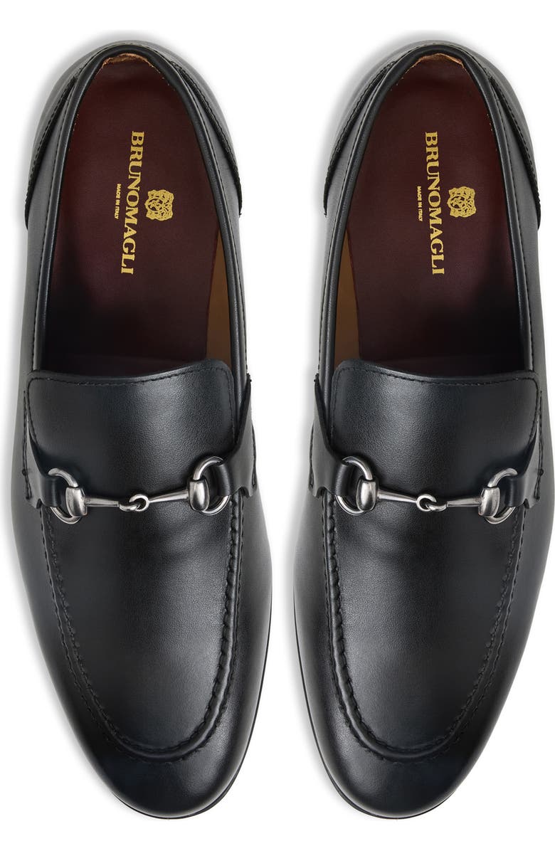 Bruno Magli Ferraro Bit Loafer, Alternate, color, Black/ Silver