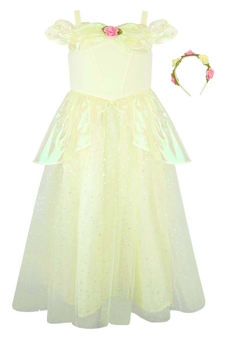 Kids' Princess Dress & Headband Set, Main, color, YELLOW