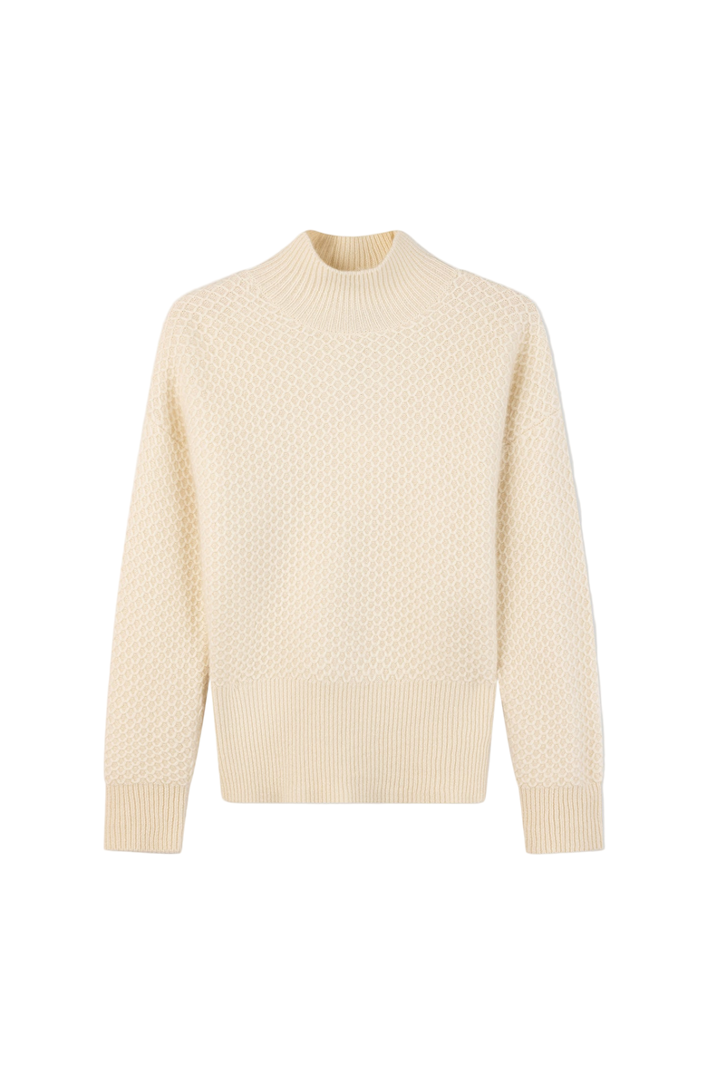 Gobi Cashmere High-Neck Knitted Sweater, Main, color, Off White