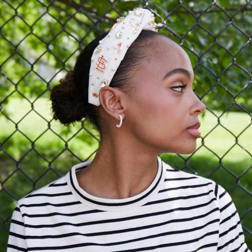Lele Sadoughi Mlb St.louis Cardinals Embellished Headband In Yellow