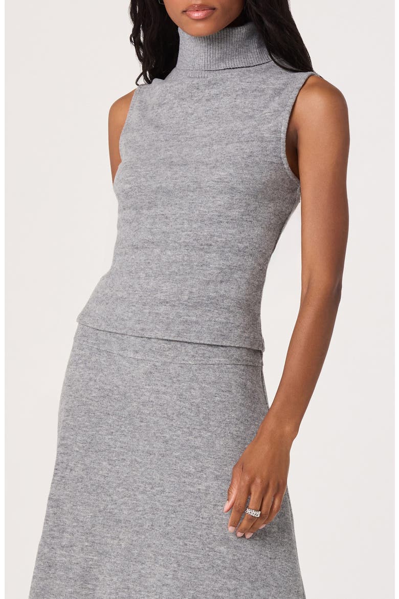 Sleeveless Turtleneck Sweater, Main, color, CHARCOAL