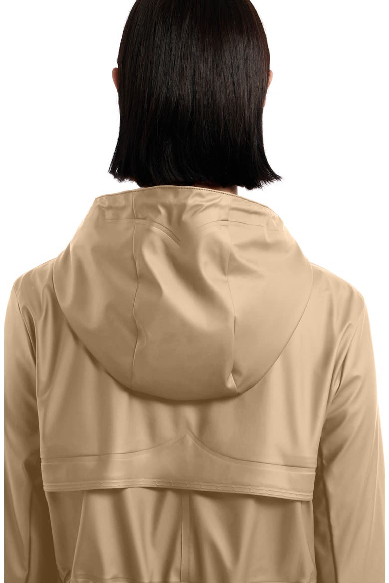 Abbey Short Rubberized Rain Jacket, Alternate, color, BRITISH TAN