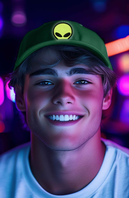 Dalix Alien Dad Cap In Kelly Green