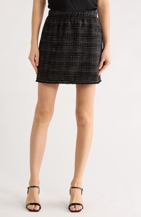Bouclé Miniskirt