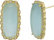 Bony Levy Milky Aquamarine & Diamond Stud Earrings