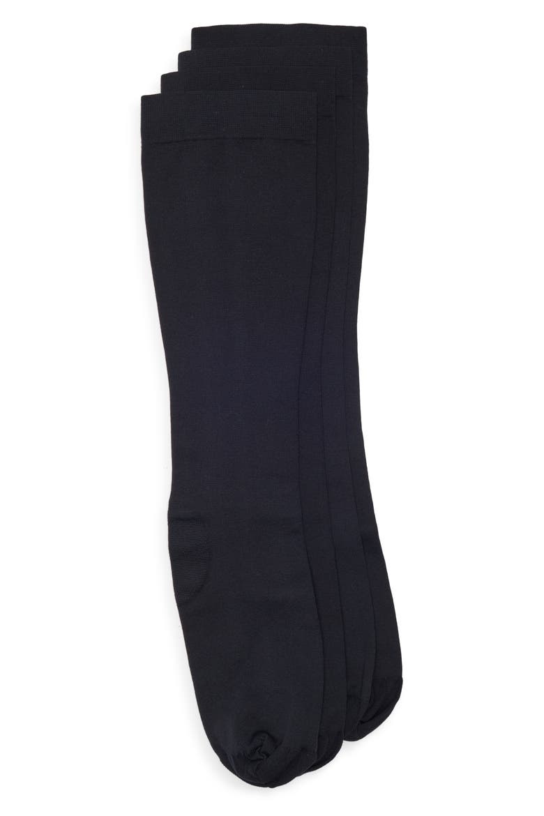 2-Pack Compression Trouser Socks, Alternate, color, BLACK
