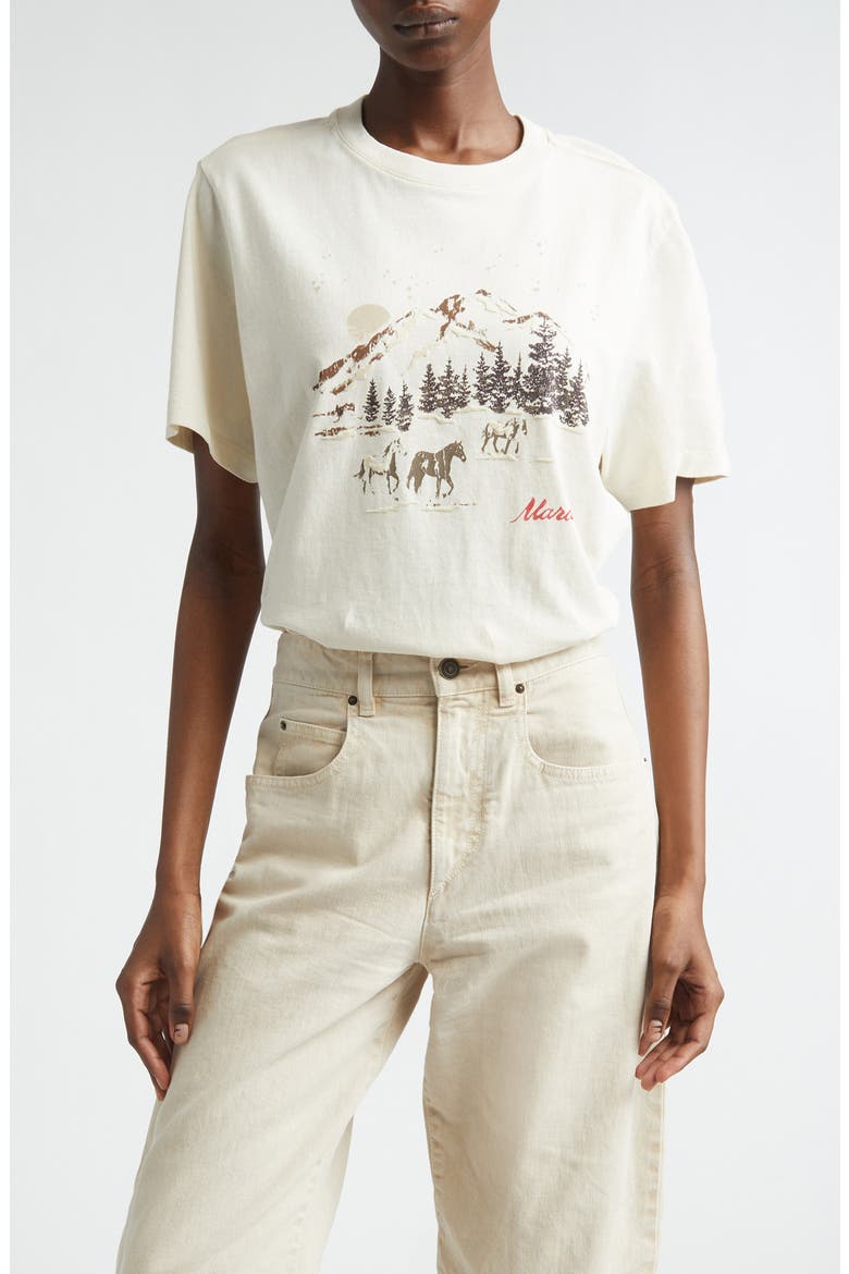 Zewel Graphic T-Shirt, Main, color, ECRU