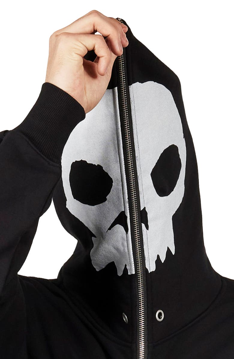 PLEASURES x Zero Balaclave Zip Hoodie, Alternate, color, Black