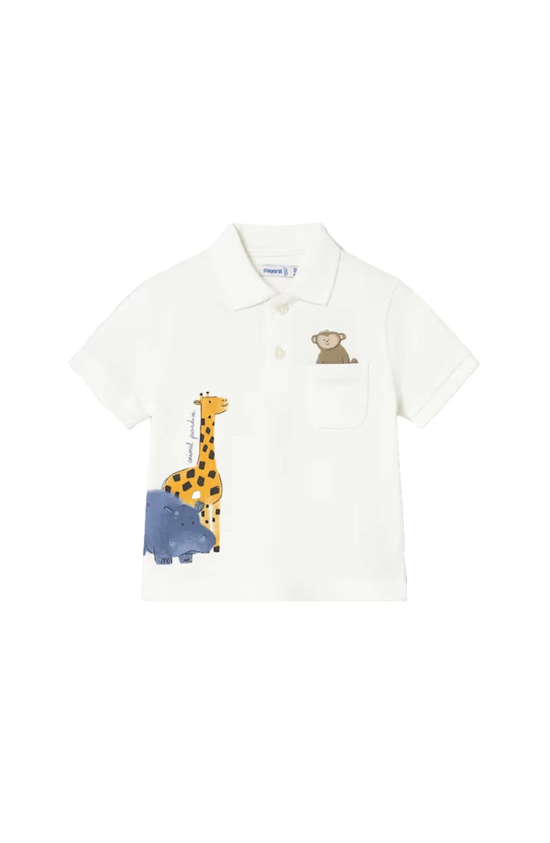 Mayoral Animal Polo, Main, color, White