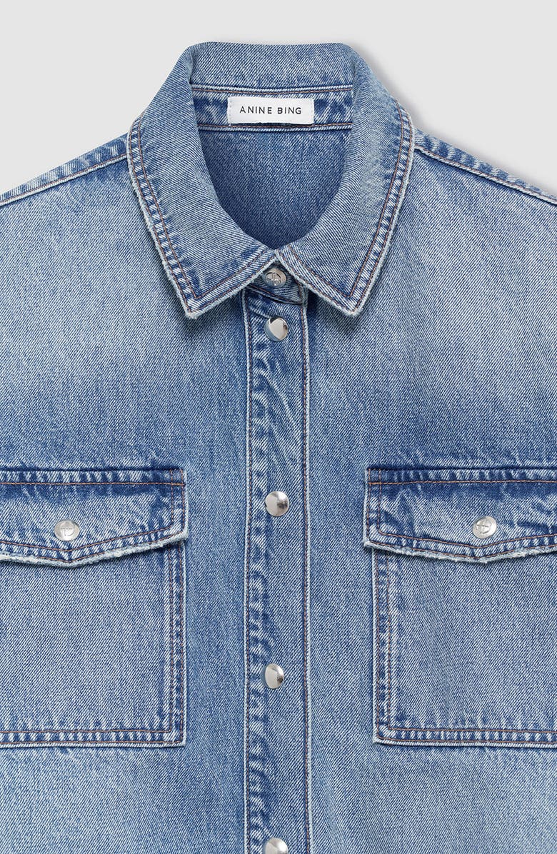 ANINE BING Paxton Shirt, Alternate, color, Baltic Blue