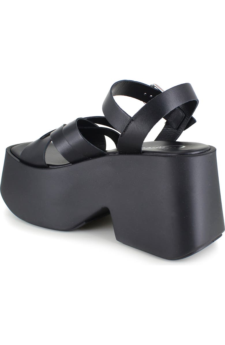 Candie's Elisabeth Ankle Strap Platform Sandal, Alternate, color, Black Leather