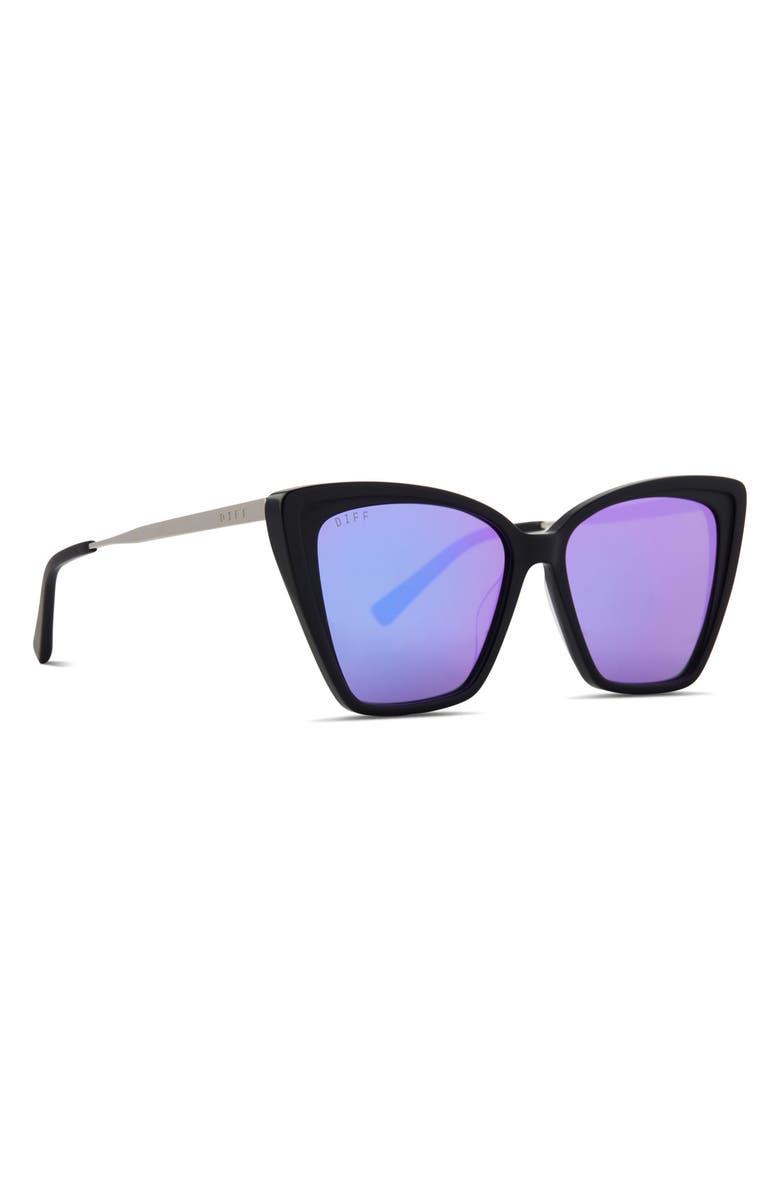 DIFF Becky II 56mm Polarized Cat Eye Sunglasses, Alternate, color, 