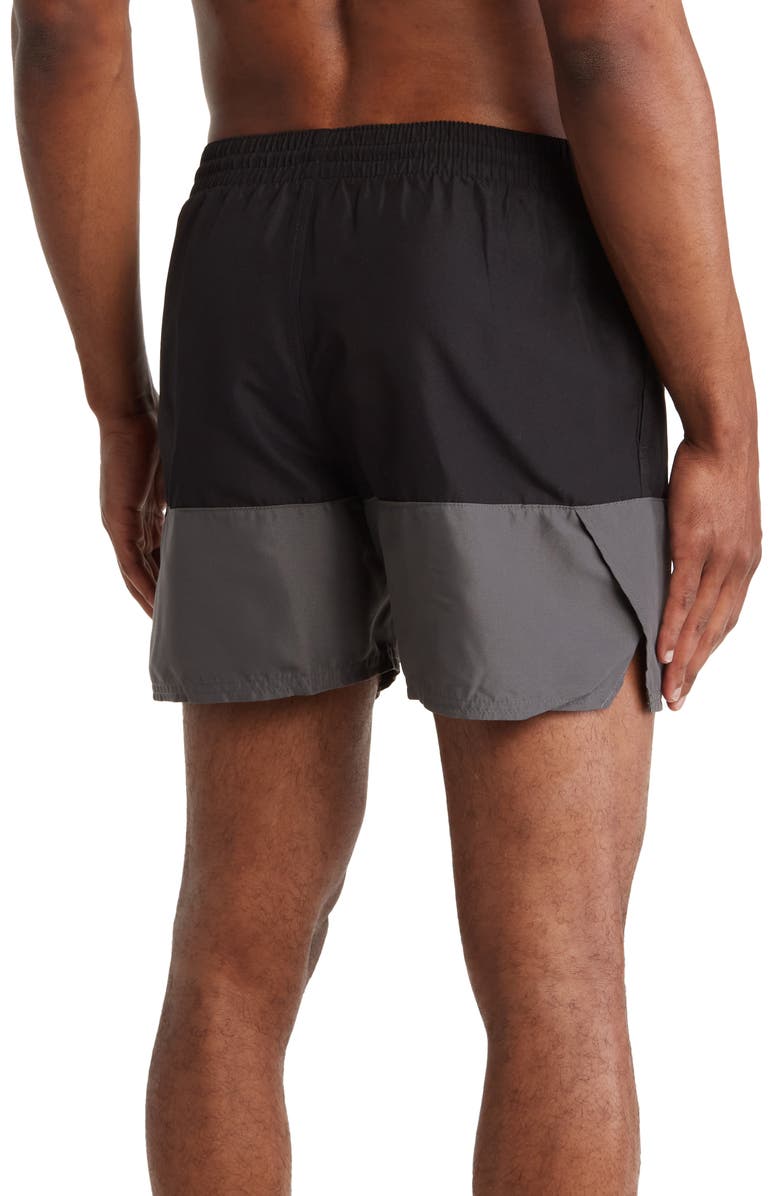 Nike Colorblock Drawstring Volley Shorts, Alternate, color, Black