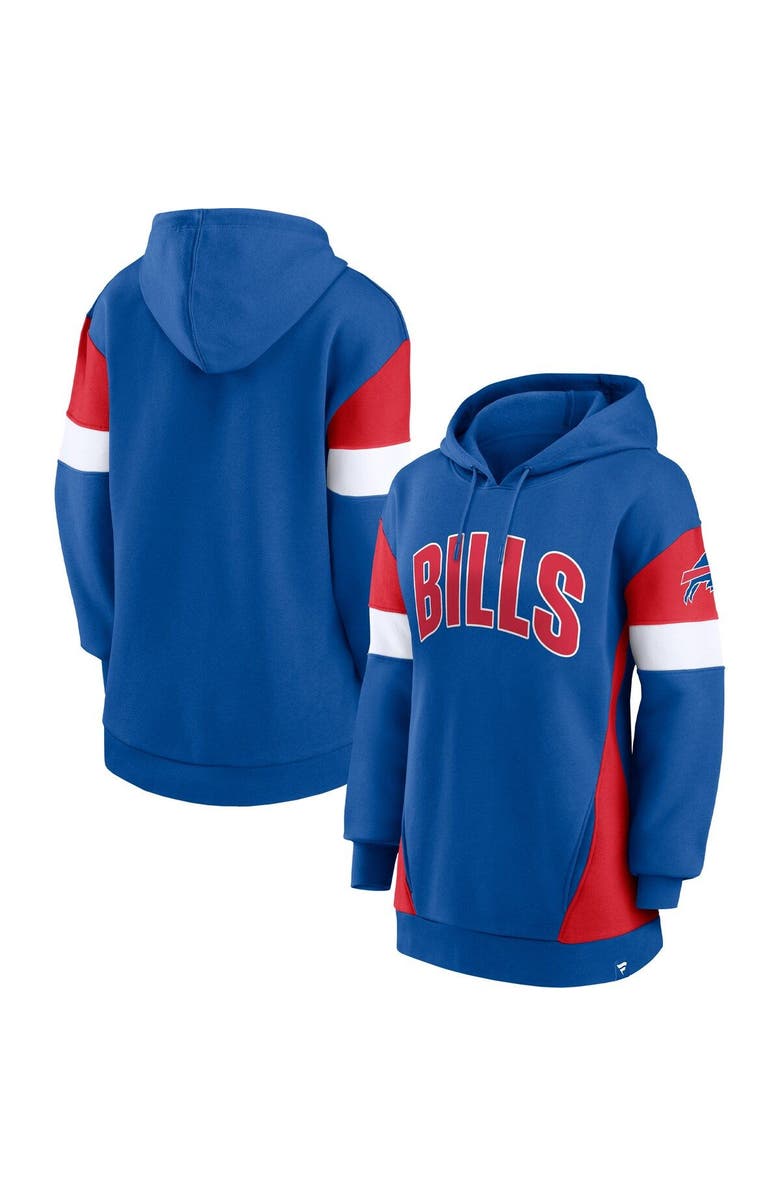 FANATICS Women's Fanatics Branded Royal/Red Buffalo Bills Lock It Down Pullover Hoodie, Alternate, color, 