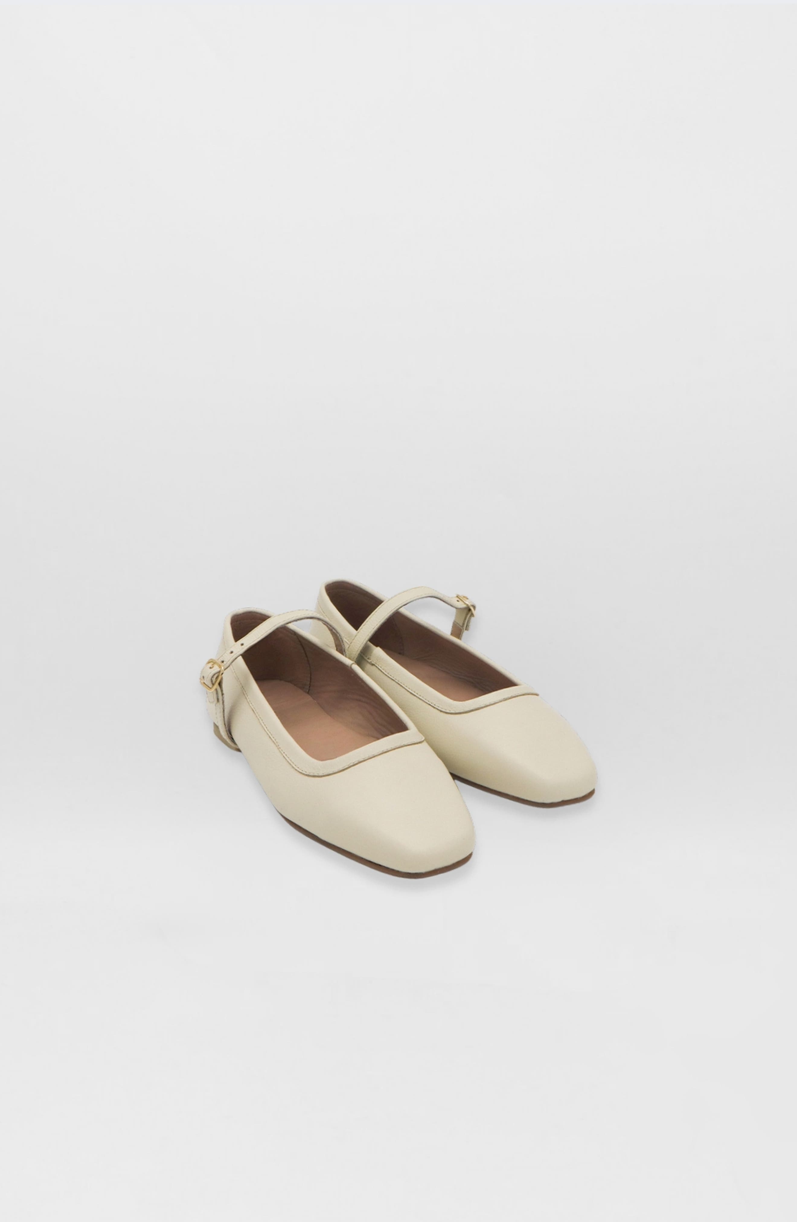 Eterna Mary Jane Ballet Flat, Alternate, color, Ivory