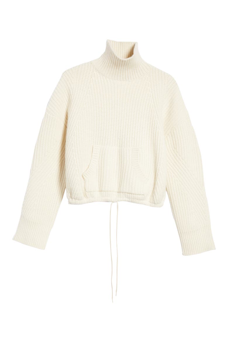 Ribbed Wool Turtleneck Sweater, Alternate, color, A OFF WHITE