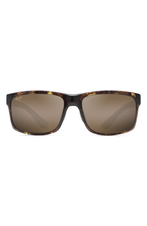 Pokowai Arch 58mm Polarized Rectangular Sunglasses
