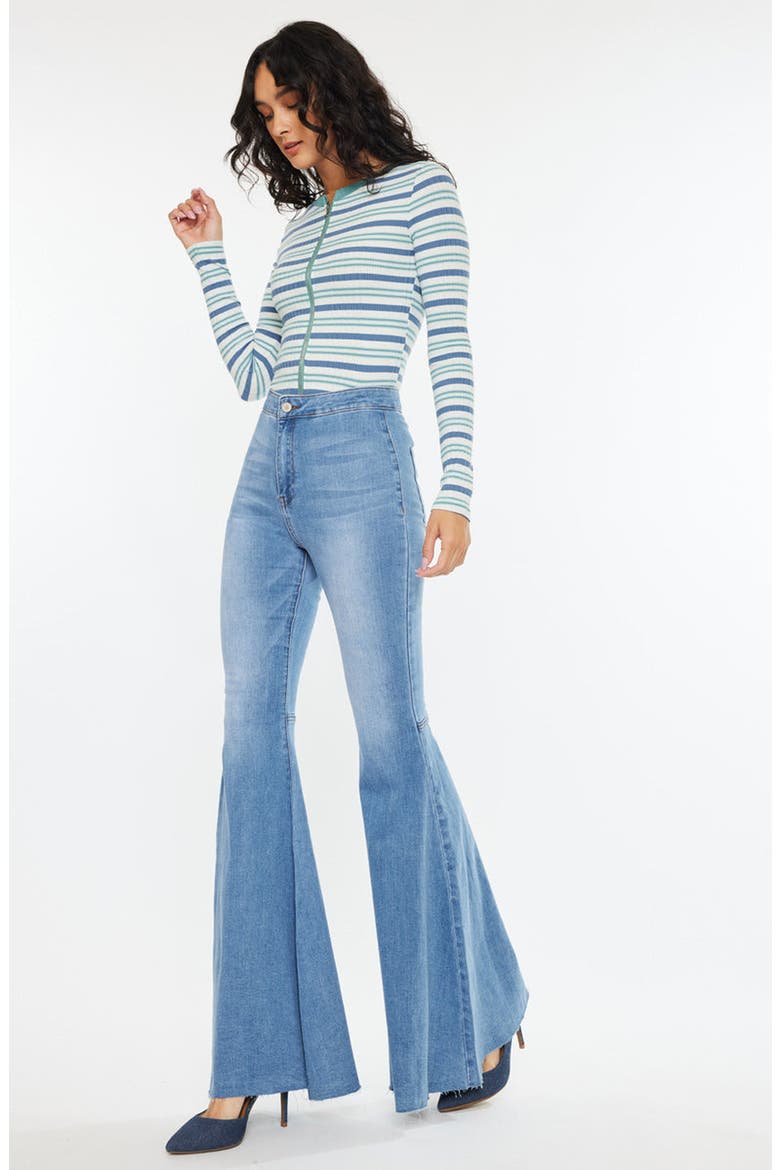 Beverly High Rise Super Flare Jeans, Alternate, color, Medium Wash
