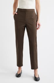 Eileen Fisher High Waist Slim Fit Ankle Pants
