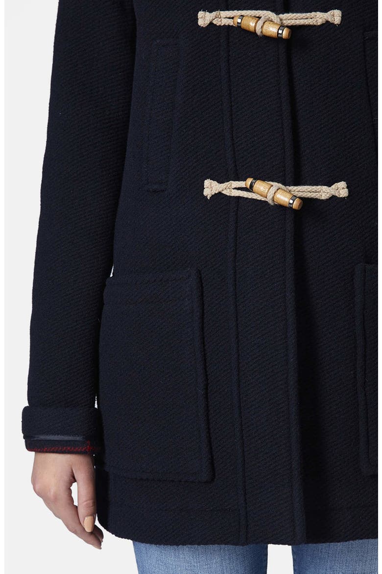 Hooded Duffle Coat, Alternate, color, NAVY BLUE