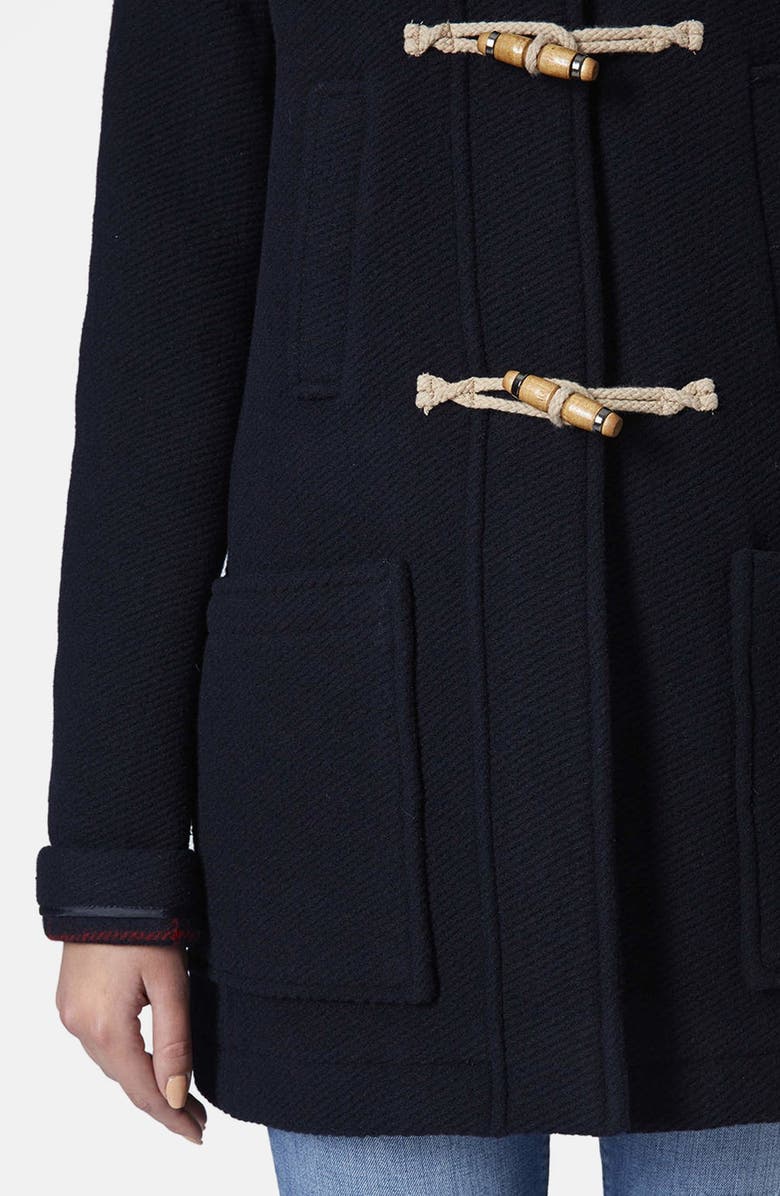 Topshop Hooded Duffle Coat, Alternate, color, 