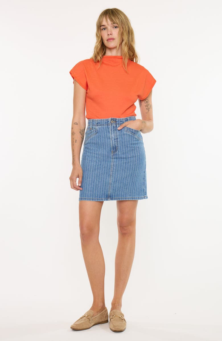 KanCan Moira Mid Rise Skirt, Alternate, color, Medium Wash