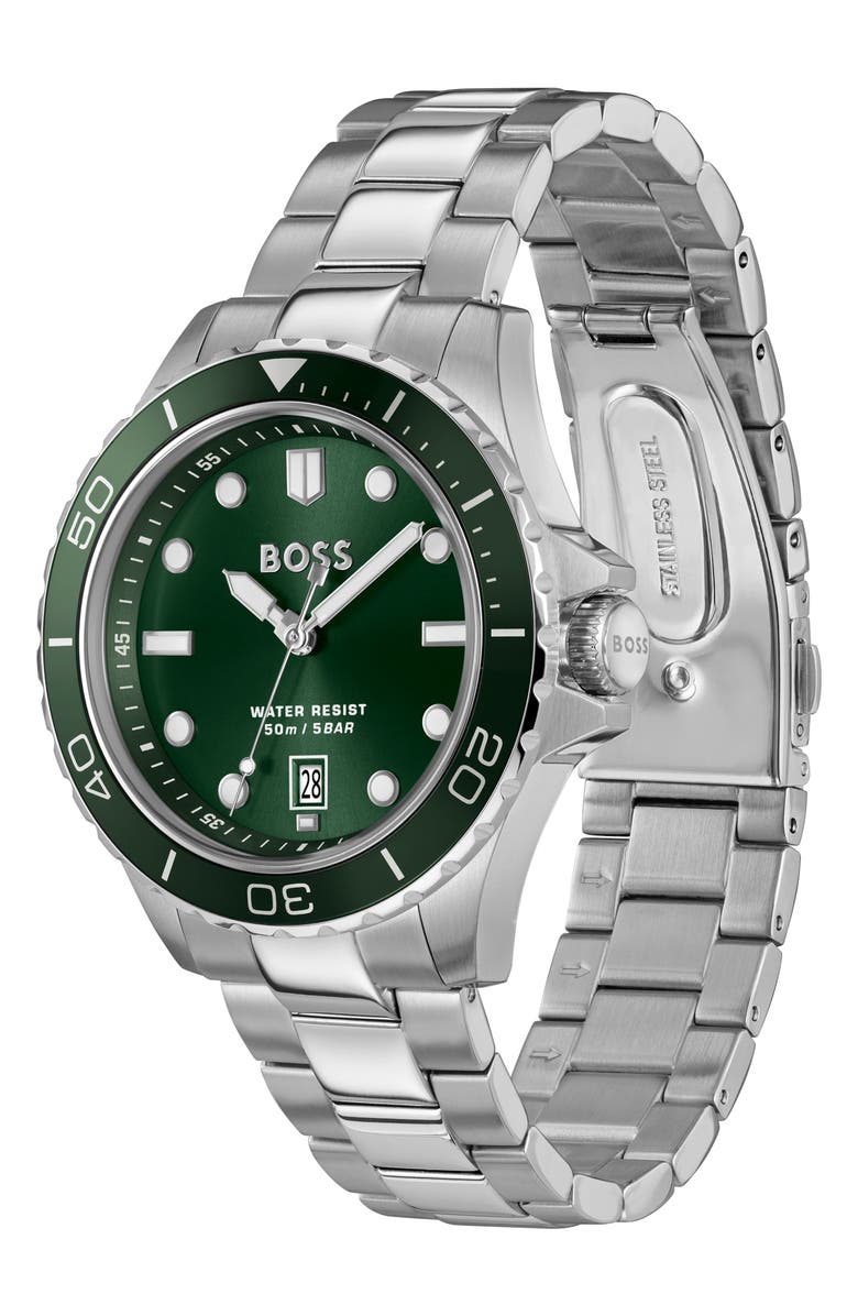 BOSS Troper Sport Watch, 42mm, Alternate, color, Green