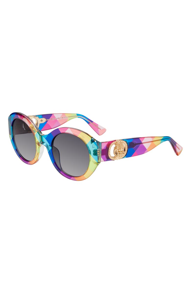 Kurt Geiger London 51mm Sunglasses, Alternate, color, Pattern Multicolor/ Dark Grey