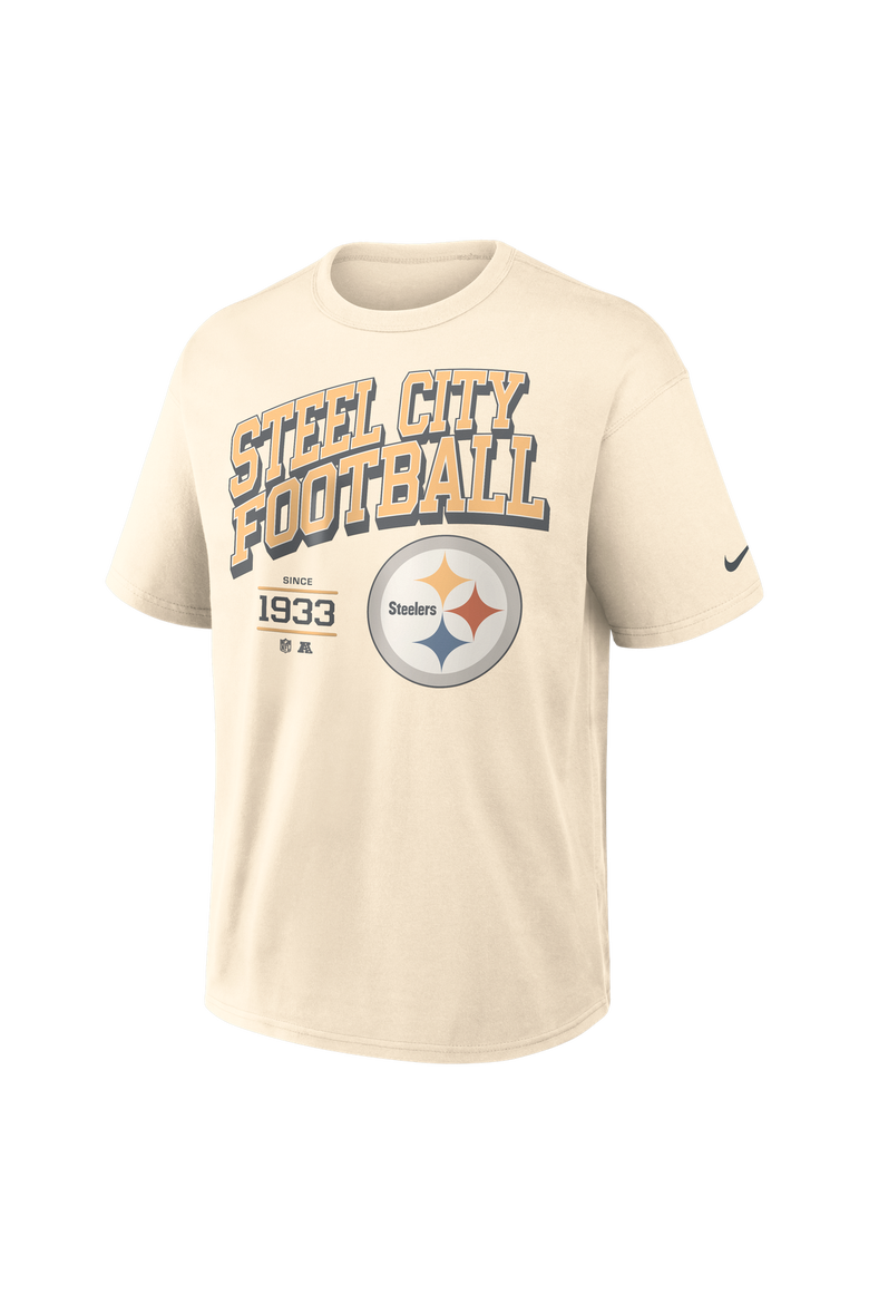 Men's Nike Natural Pittsburgh Steelers Vintage Mod Blown Away Max90 T-Shirt, Alternate, color, Natural