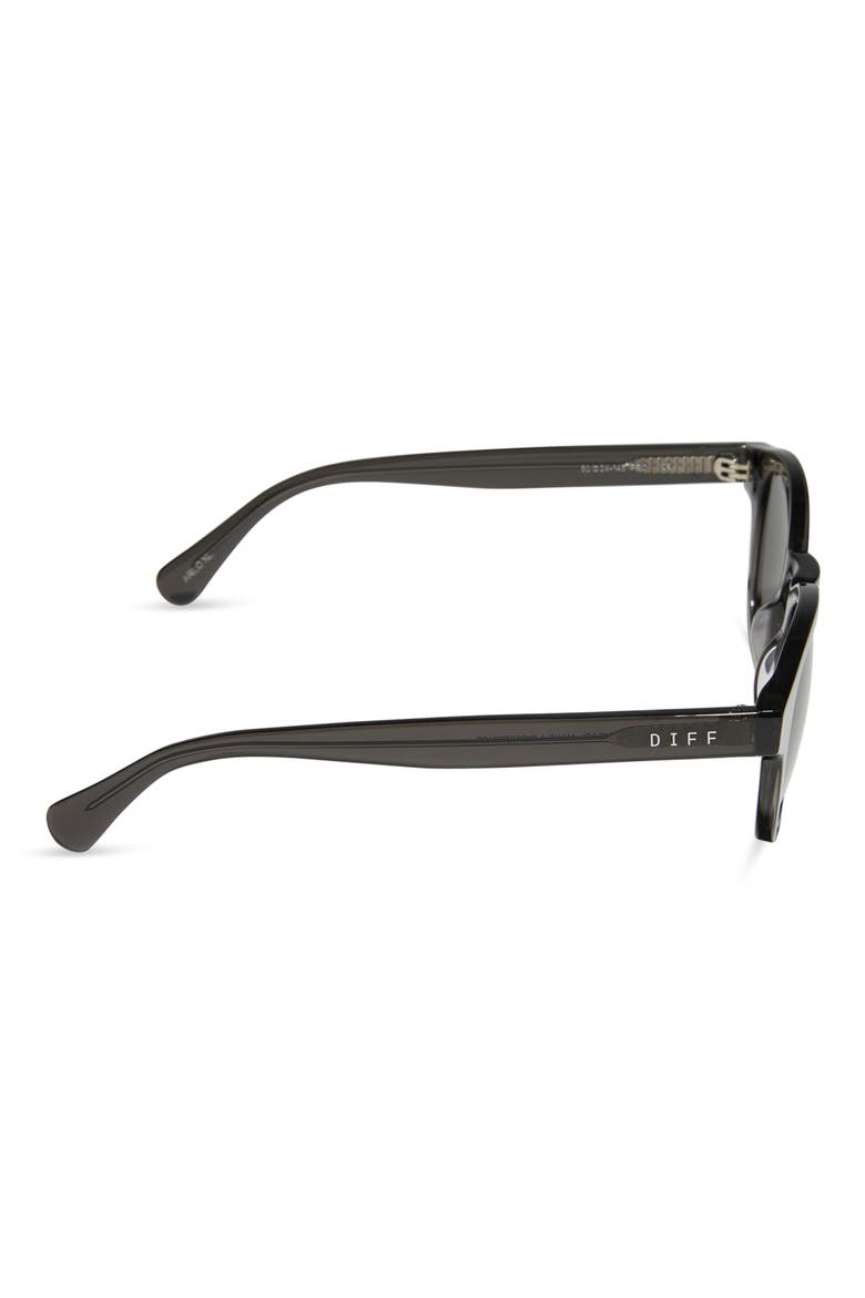 Arlo XL 50mm Polarized Small Round Sunglasses, Alternate, color, BLACK SMOKE CRYSTAL