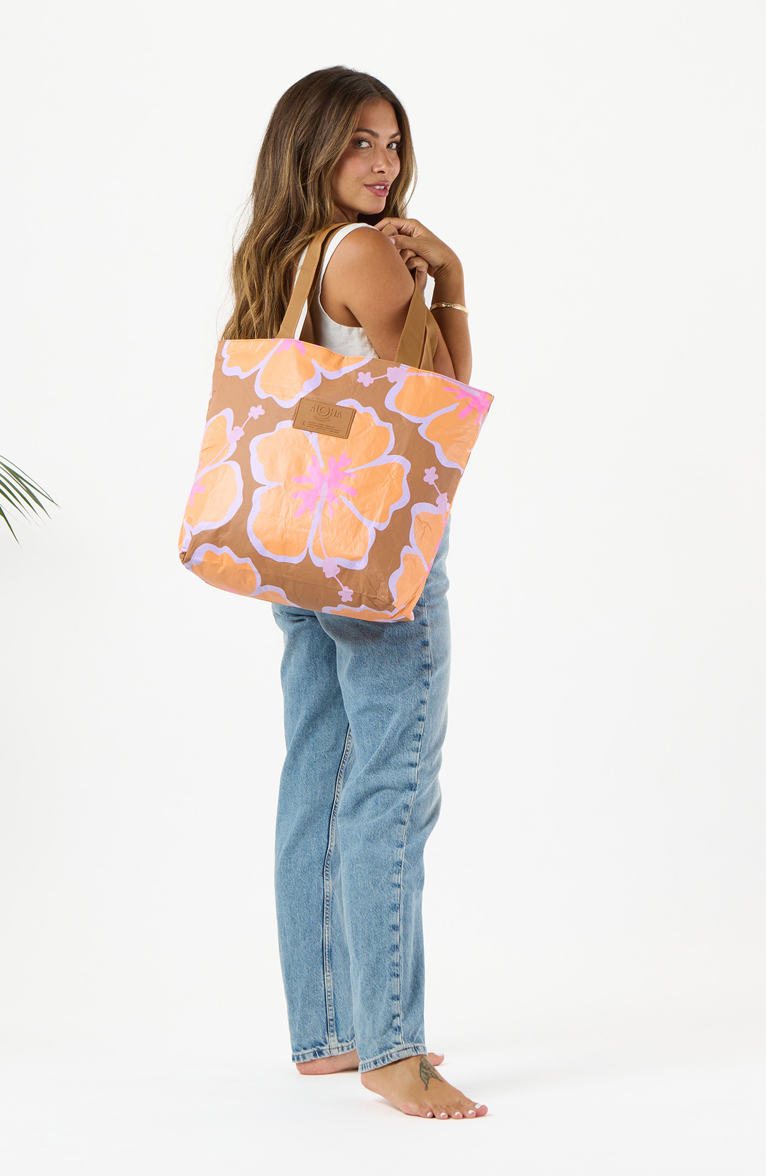 Aloha Collection Day Tripper Pua Waikiki Water Resistant Tyvek<sup>®</sup> Tote, Alternate, color, 