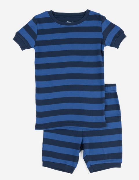 Kids Cotton Two-Piece Short Pajamas, Stripes & Solids (Toddler, Little Kid & Big Kid)