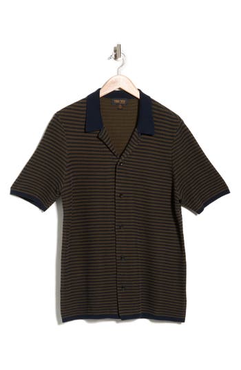 Truth Cotton Camp Shirt In Green