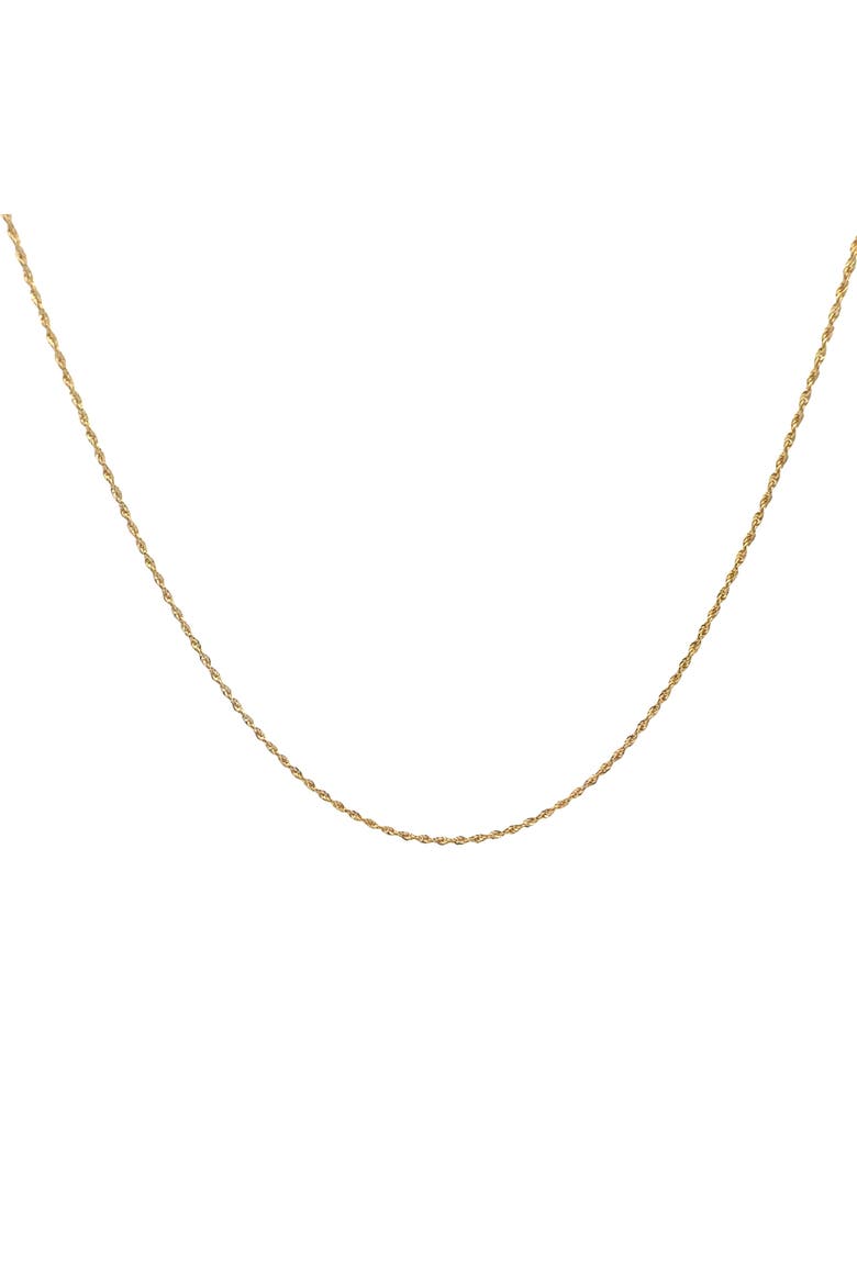 18K Yellow Gold Diamond Cut Rope Chain Necklace 1.5mm, Alternate, color, yellow